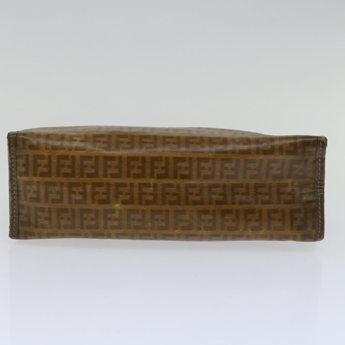 FENDI Zucchino Canvas Clutch Bag Brown Auth im455