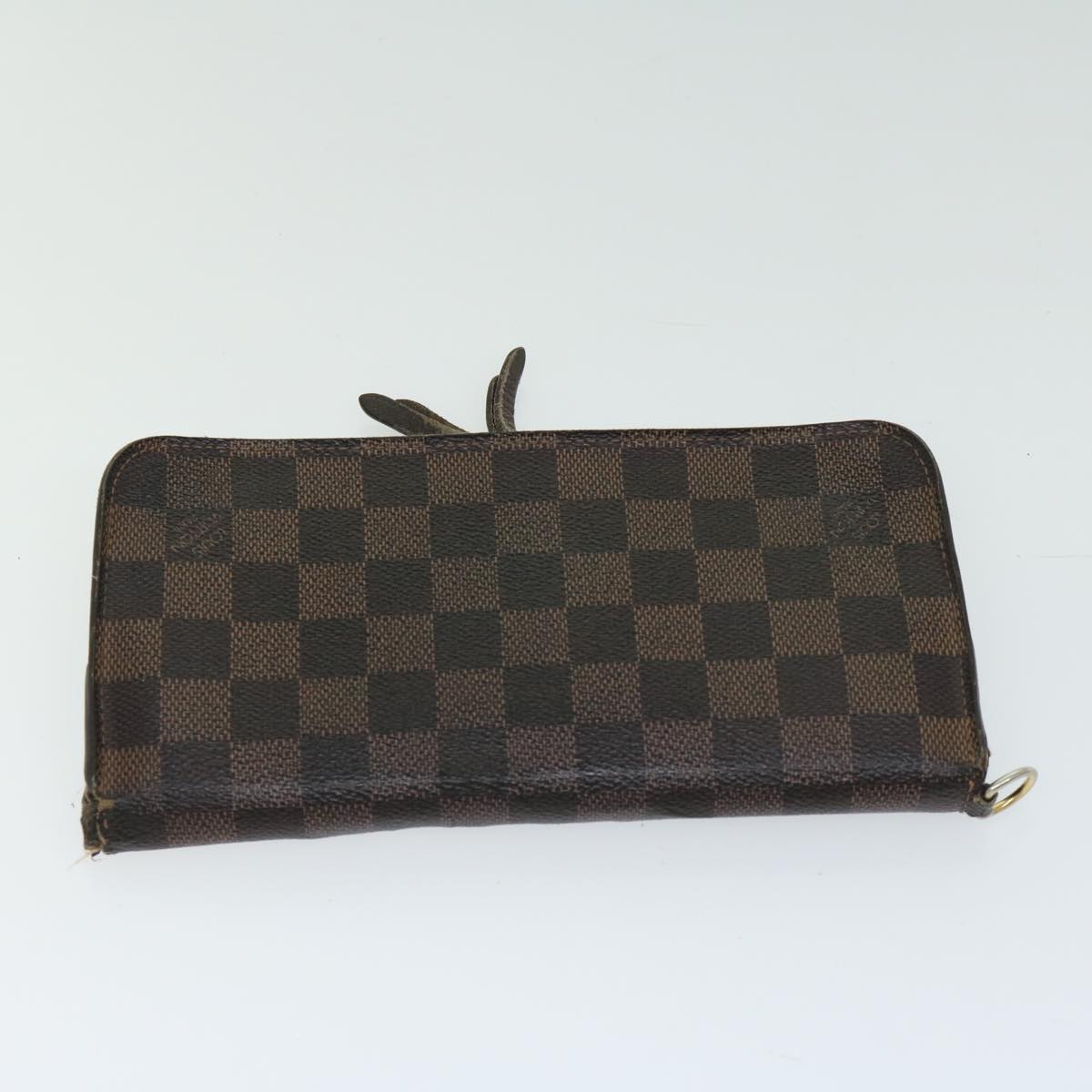 LOUIS VUITTON Damier Ebene Monogram Multicolor Long Wallet 2Set Black Auth im457