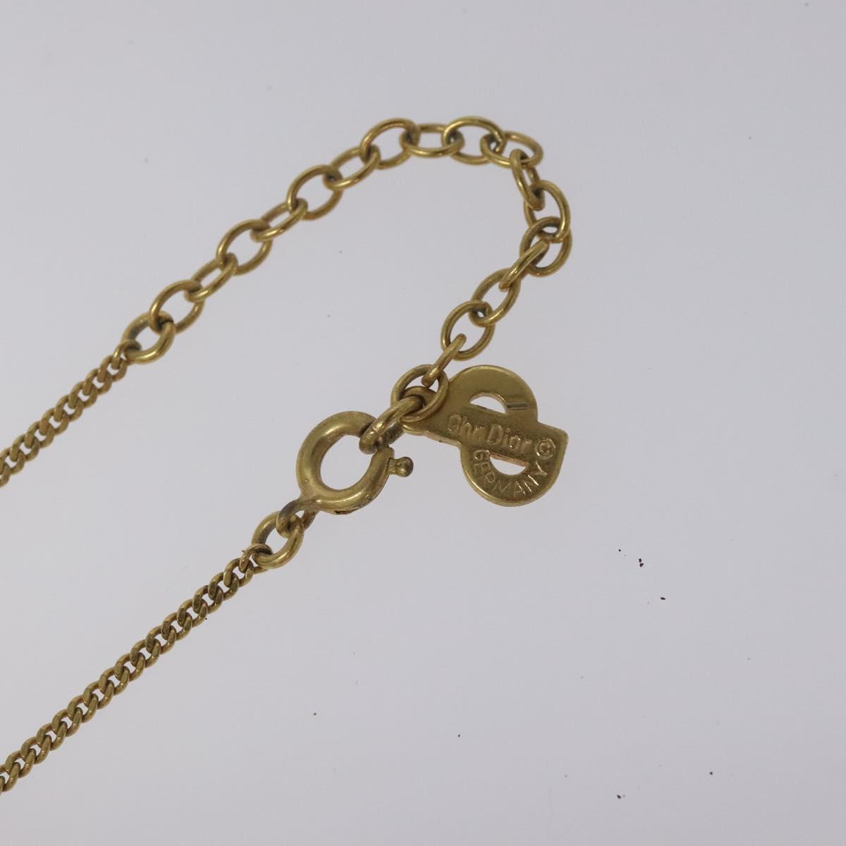 Christian Dior Necklace metal Gold Tone Auth IN016