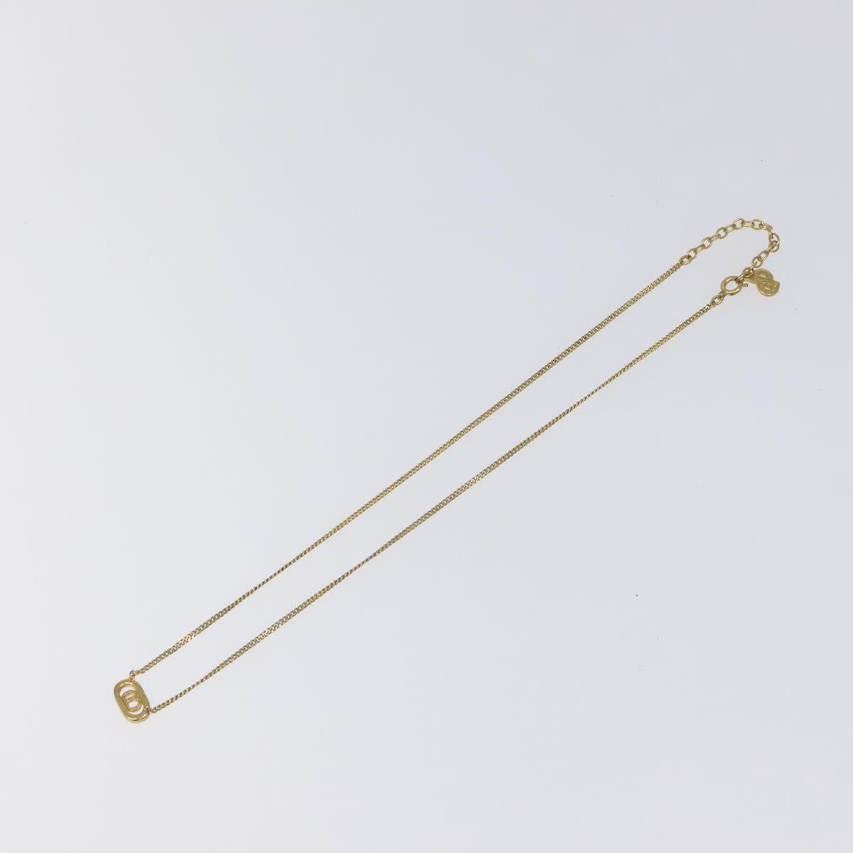 Christian Dior Necklace metal Gold Tone Auth IN016