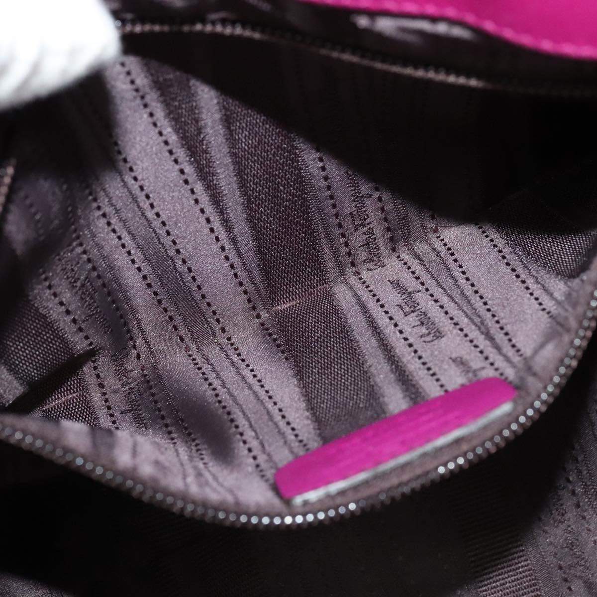 Salvatore Ferragamo Gancini Hand Bag Leather 2way Purple Gold Auth IN020