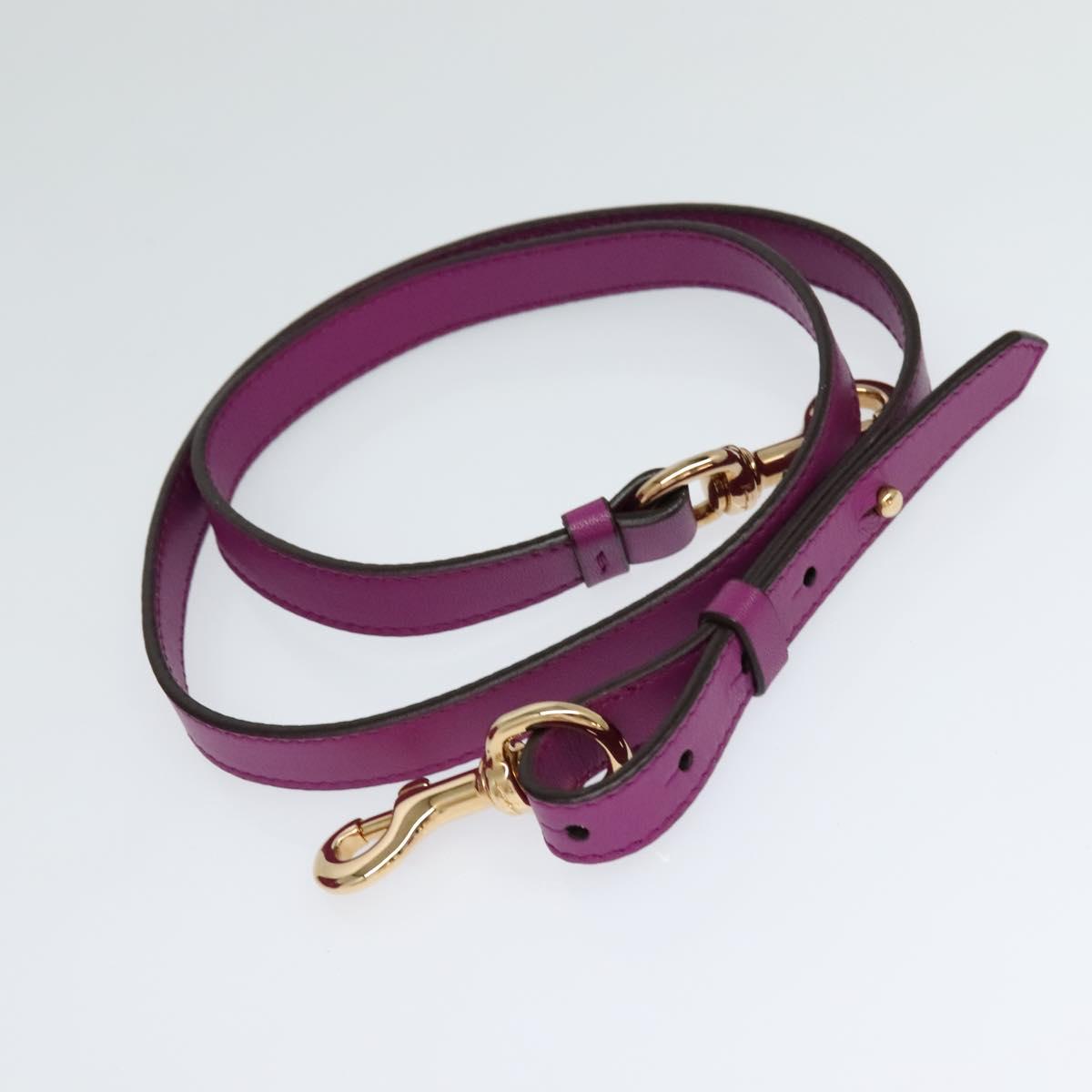 Salvatore Ferragamo Gancini Hand Bag Leather 2way Purple Gold Auth IN020
