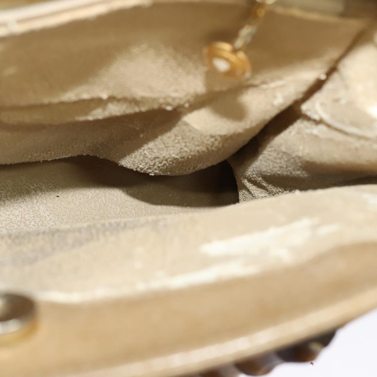 GUCCI Bamboo Hand Bag Leather Beige Gold 002 1186 0260 Auth IN023