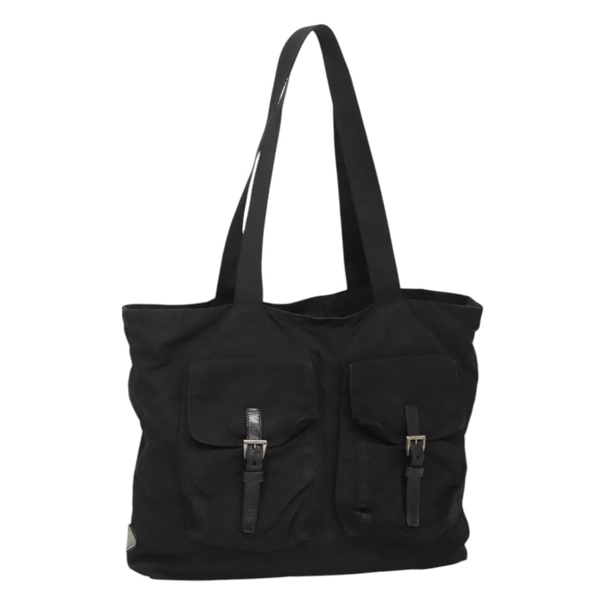 PRADA Tote Bag Nylon Black Auth IN035