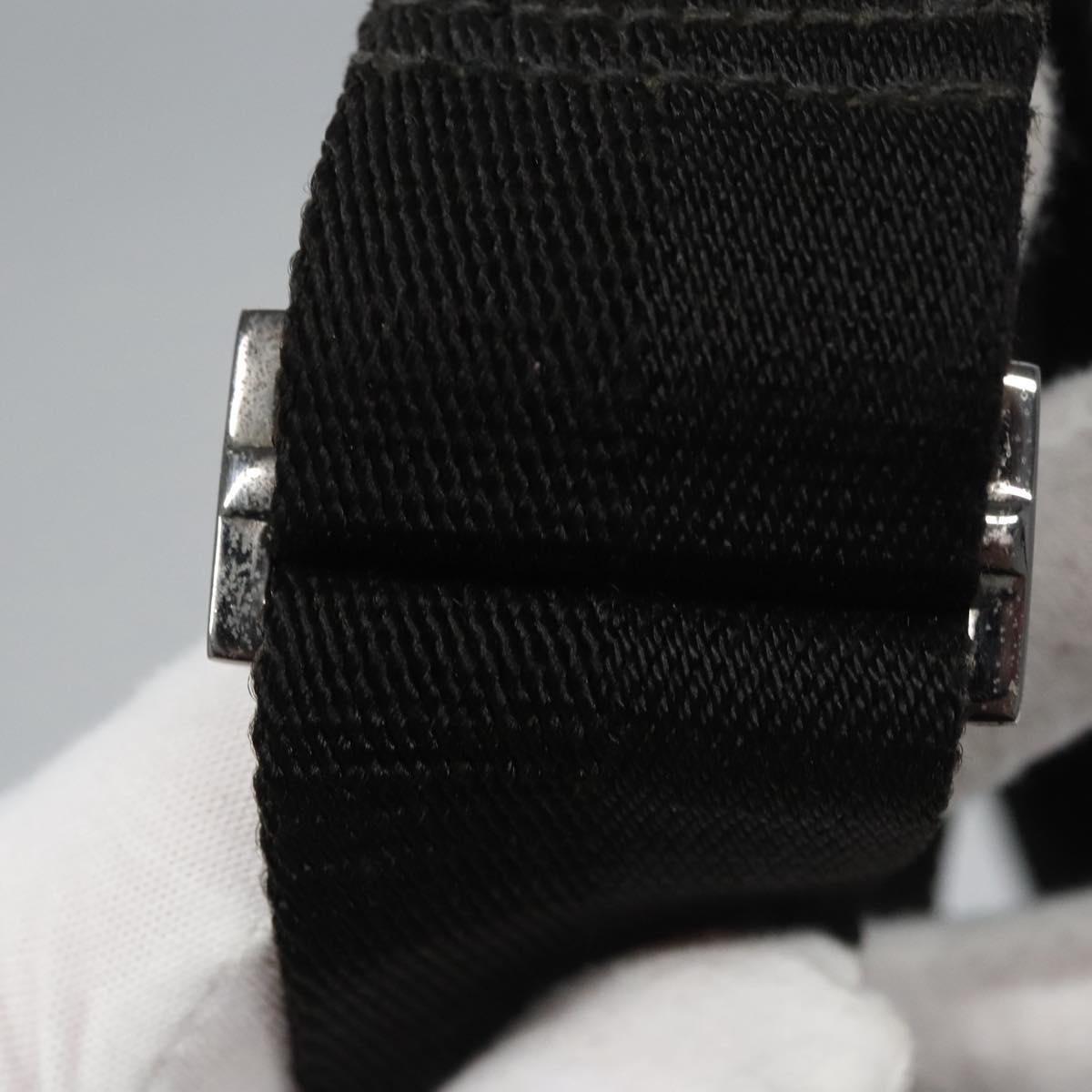 GUCCI Waist bag Nylon Black Silver 28566 Auth IN054
