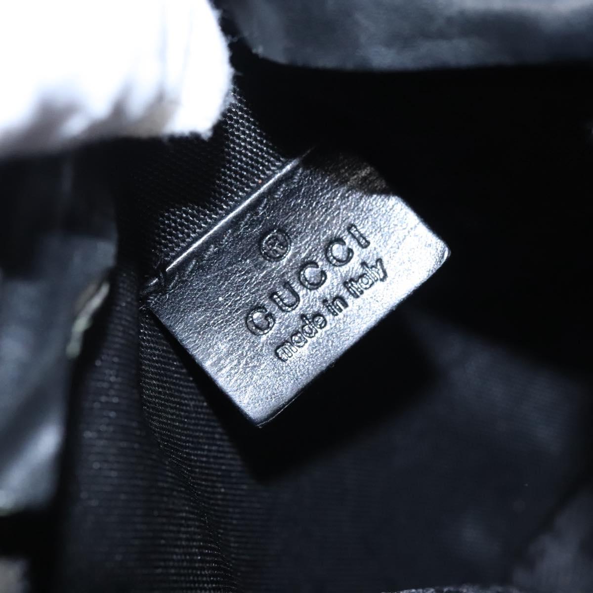 GUCCI Waist bag Nylon Black Silver 28566 Auth IN054