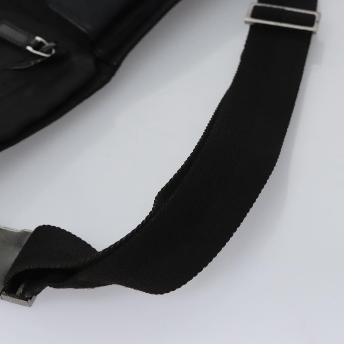 GUCCI Waist bag Nylon Black Silver 28566 Auth IN054