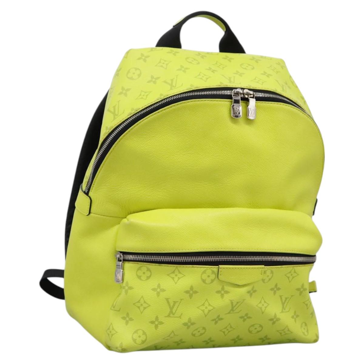 LOUIS VUITTON Taigalama Discovery Backpack Jaune M30228 LV Auth IN055A