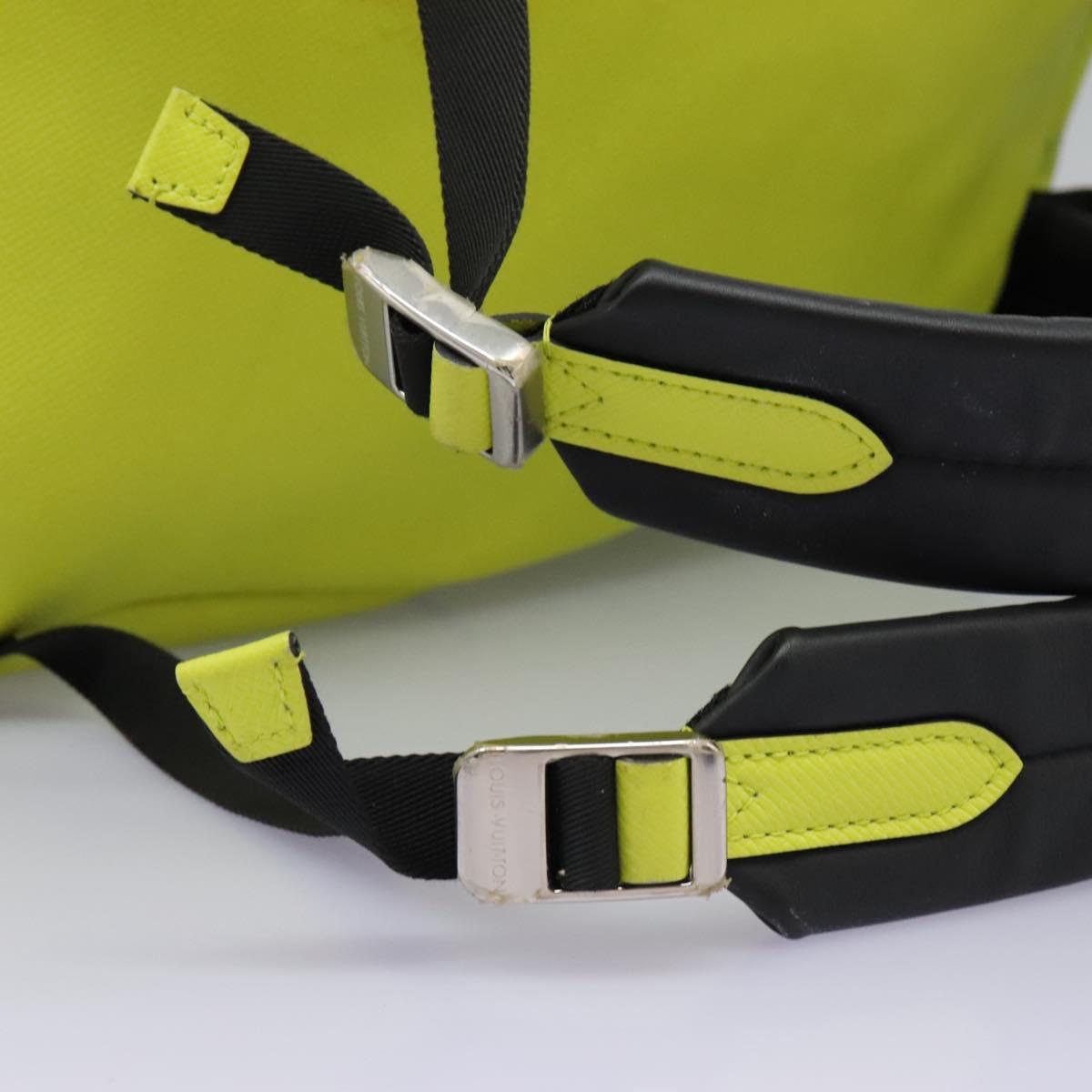 LOUIS VUITTON Taigalama Discovery Backpack Jaune M30228 LV Auth IN055V