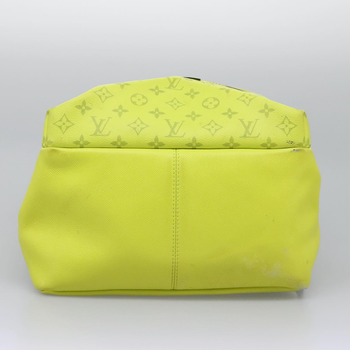 LOUIS VUITTON Taigalama Discovery Backpack Jaune M30228 LV Auth IN055V