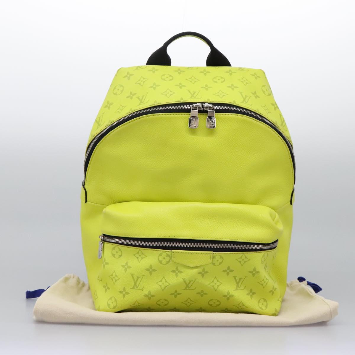 LOUIS VUITTON Taigalama Discovery Backpack Jaune M30228 LV Auth IN055A