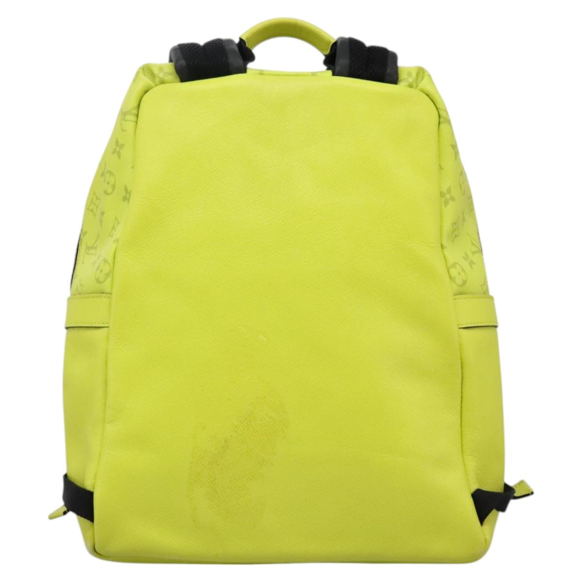 LOUIS VUITTON Taigalama Discovery Backpack Jaune M30228 LV Auth IN055V