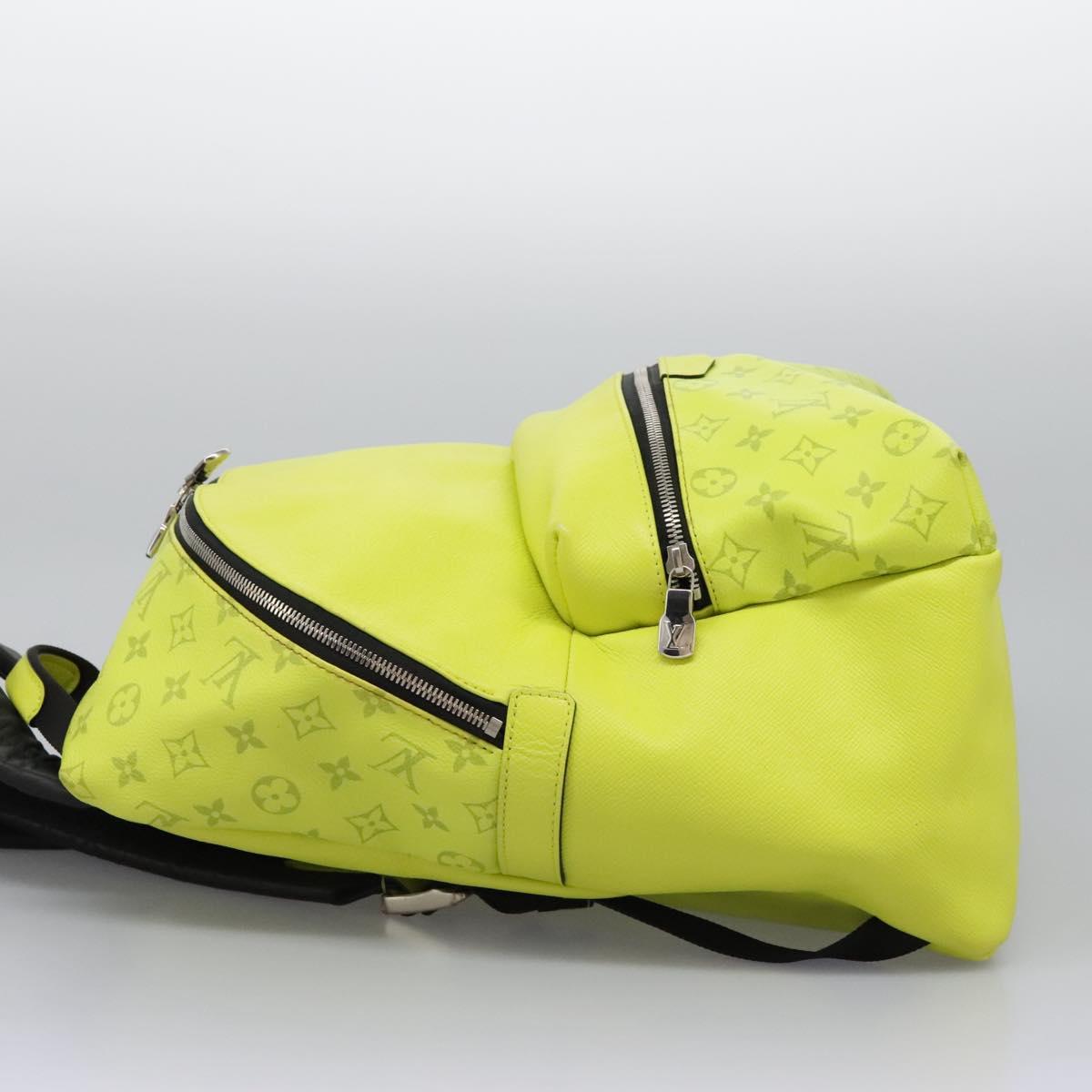 LOUIS VUITTON Taigalama Discovery Backpack Jaune M30228 LV Auth IN055A