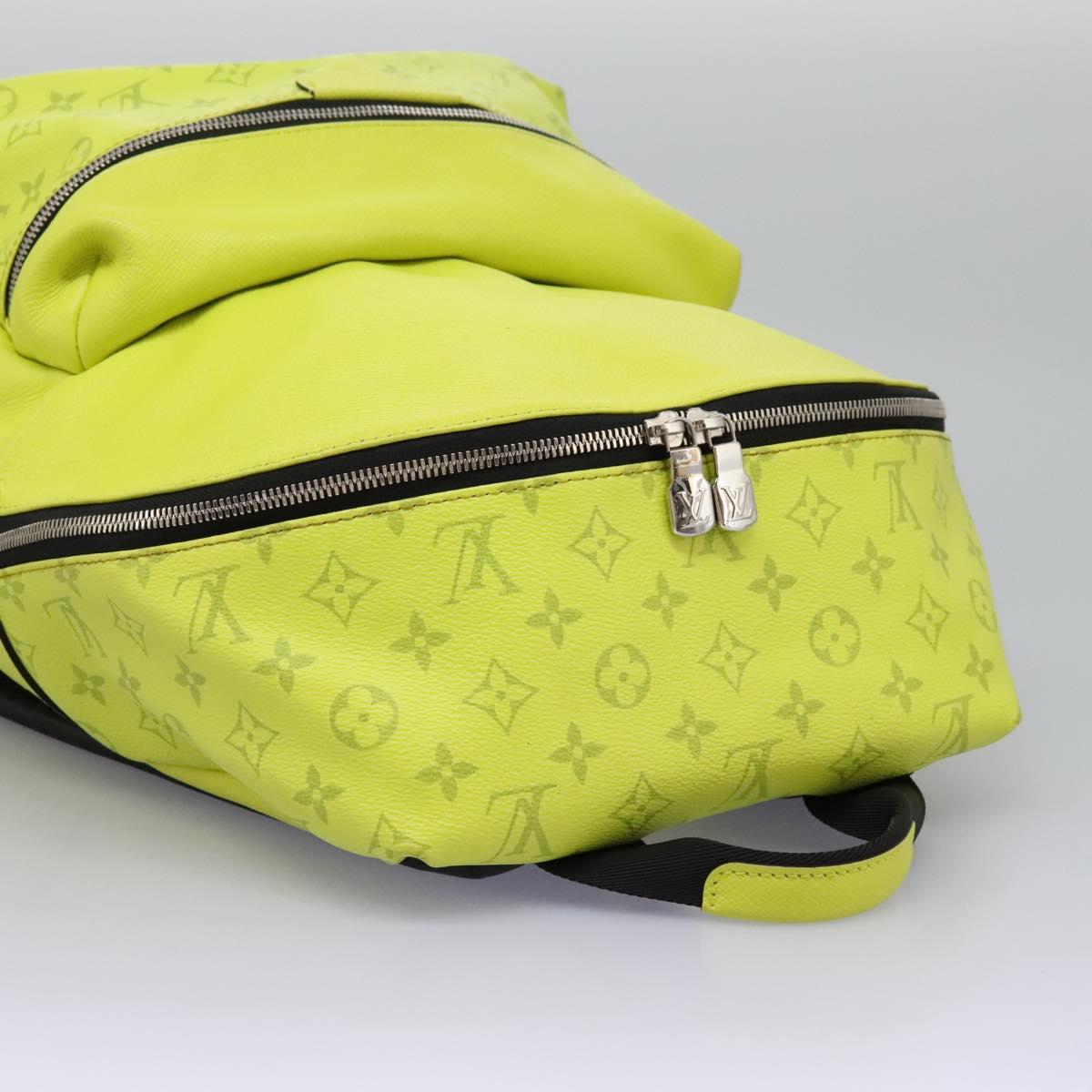 LOUIS VUITTON Taigalama Discovery Backpack Jaune M30228 LV Auth IN055A
