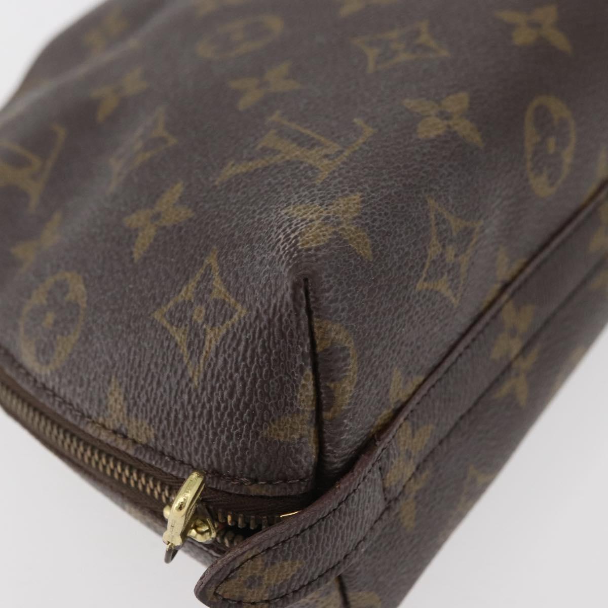 LOUIS VUITTON Monogram Trousse Demi Ronde Cosmetic Pouch M47520 LV Auth INZ014
