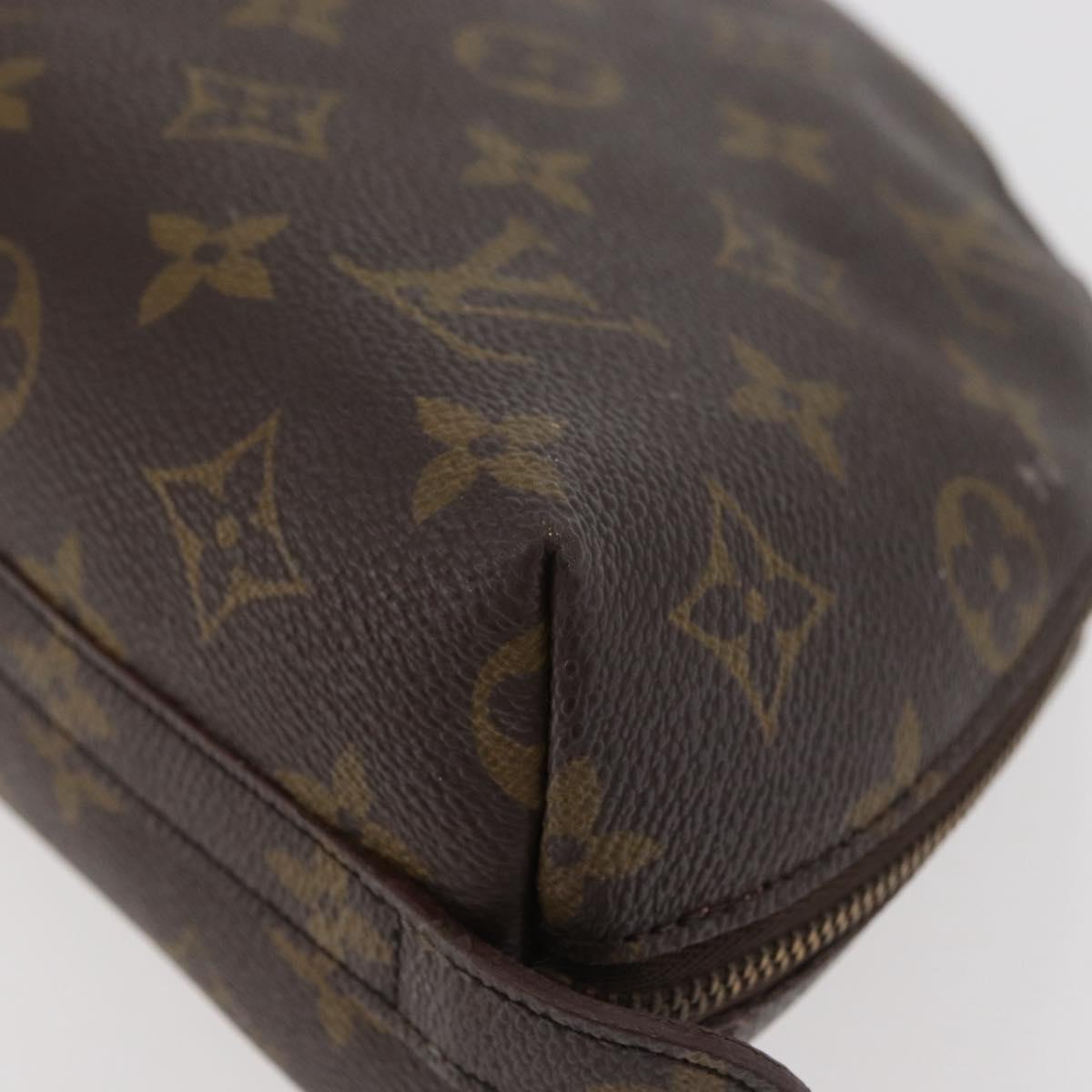 LOUIS VUITTON Monogram Trousse Demi Ronde Cosmetic Pouch M47520 LV Auth INZ014