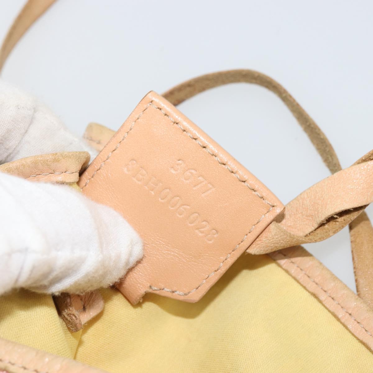 FENDI Zucchino Canvas Tote Bag Pink Gold Auth INZ062