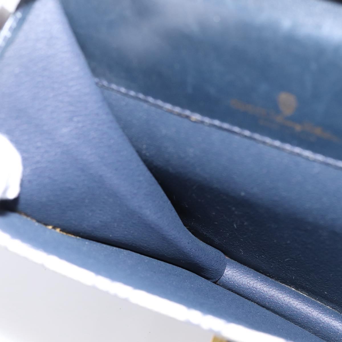 GUCCI GG Supreme Sherry Line Shoulder Bag PVC Navy Gold Auth INZ082