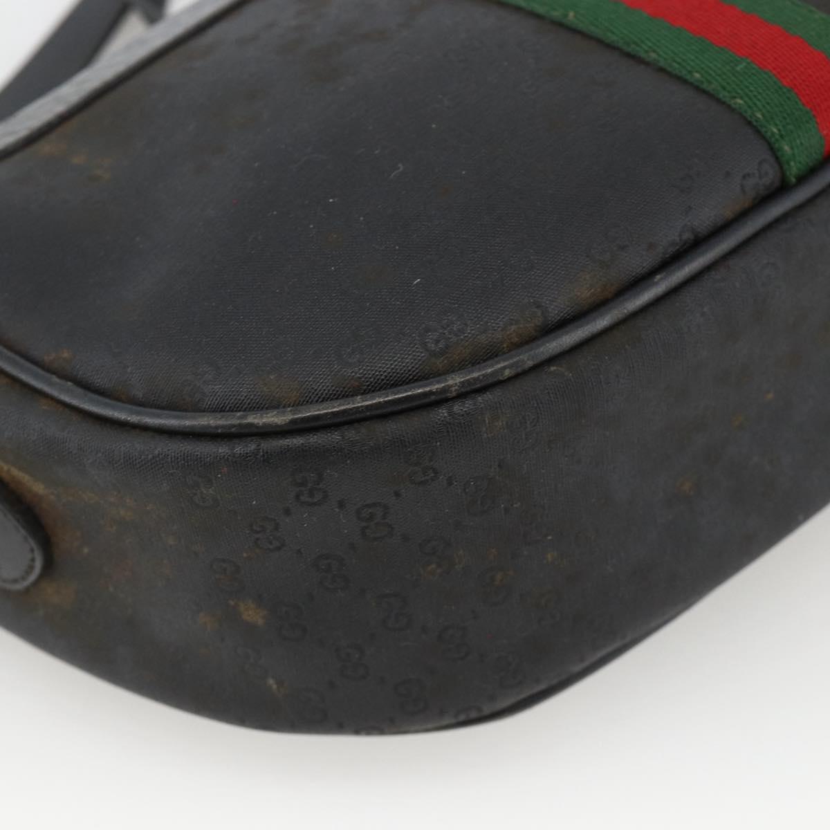 GUCCI Micro GG Supreme Web Sherry Line Bag PVC Black 001 115 4001 Auth INZ097