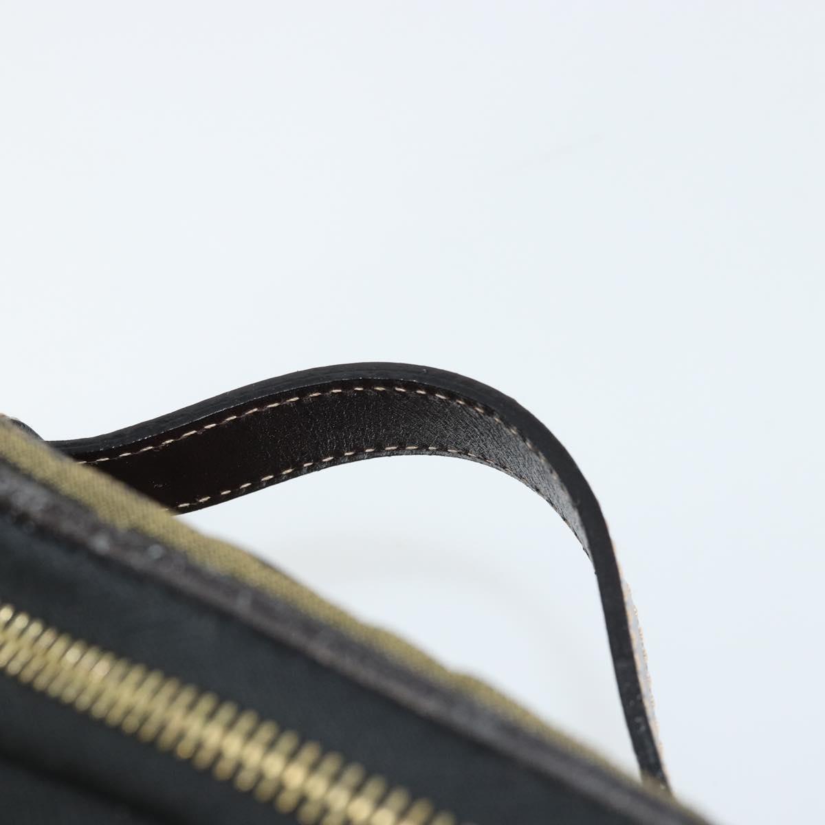 FENDI Zucca Canvas Vanity Hand Bag Brown Black Auth INZ107
