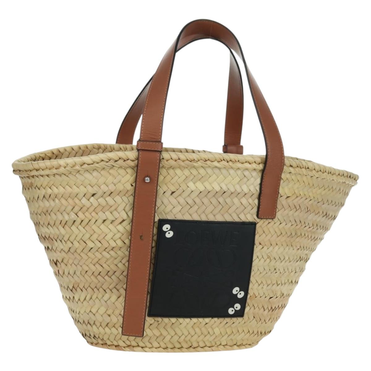 LOEWE Studio Ghibli collaboration Makurokurosuke Bag Raffia Beige Auth INZ111SAM