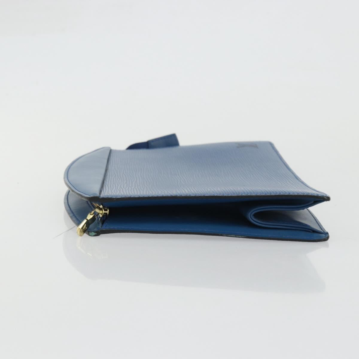 LOUIS VUITTON Epi Trousse Crete Pouch Blue M48405 LV Auth INZ117