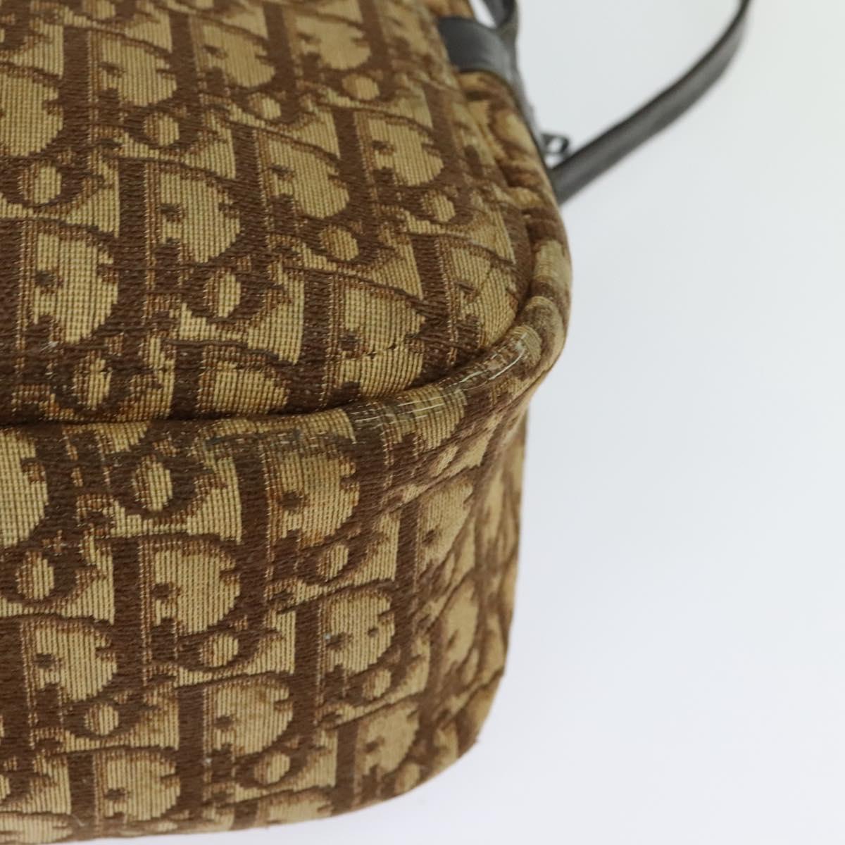 Christian Dior Trotter Canvas Shoulder Bag Brown Auth JB006