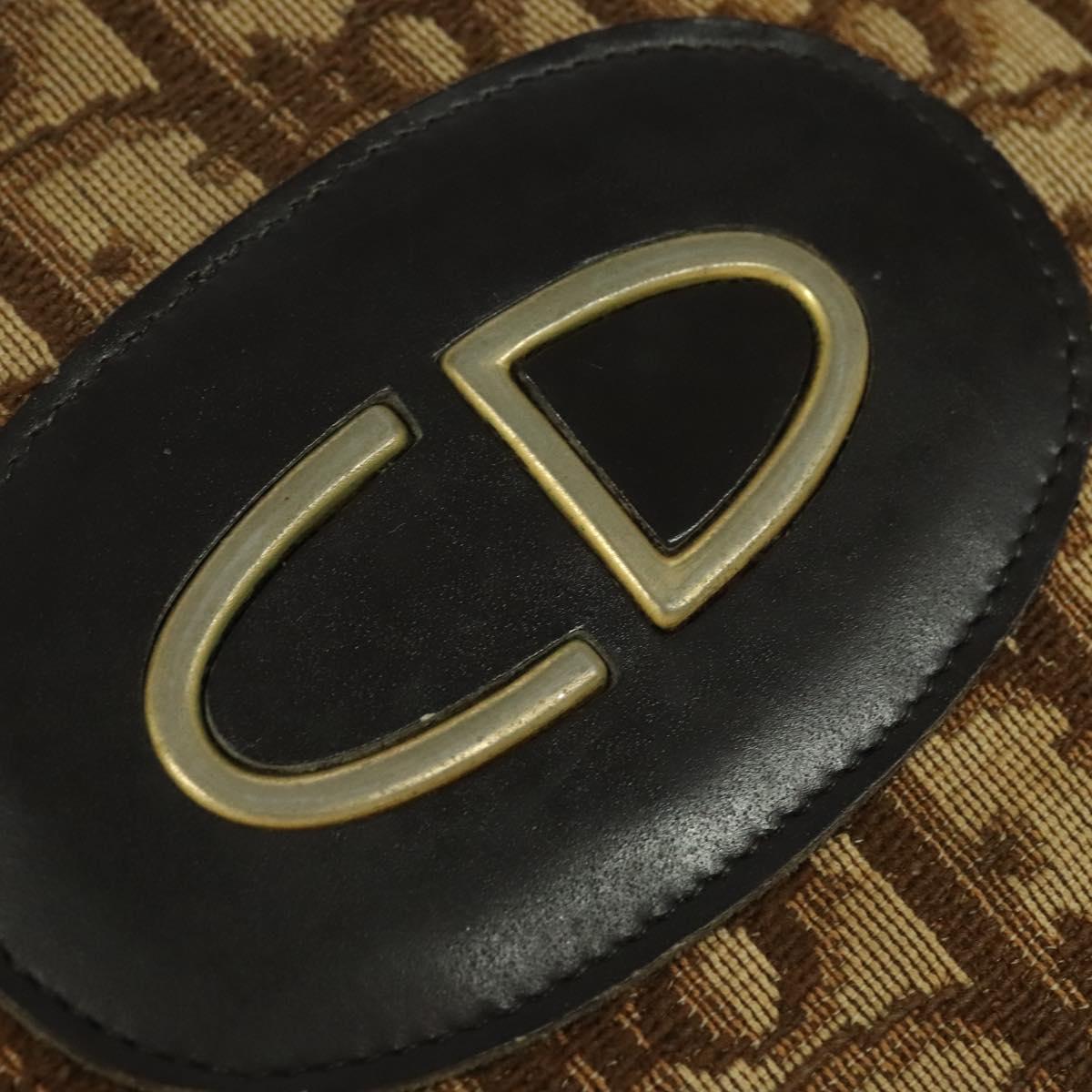 Christian Dior Trotter Canvas Shoulder Bag Brown Auth JB006