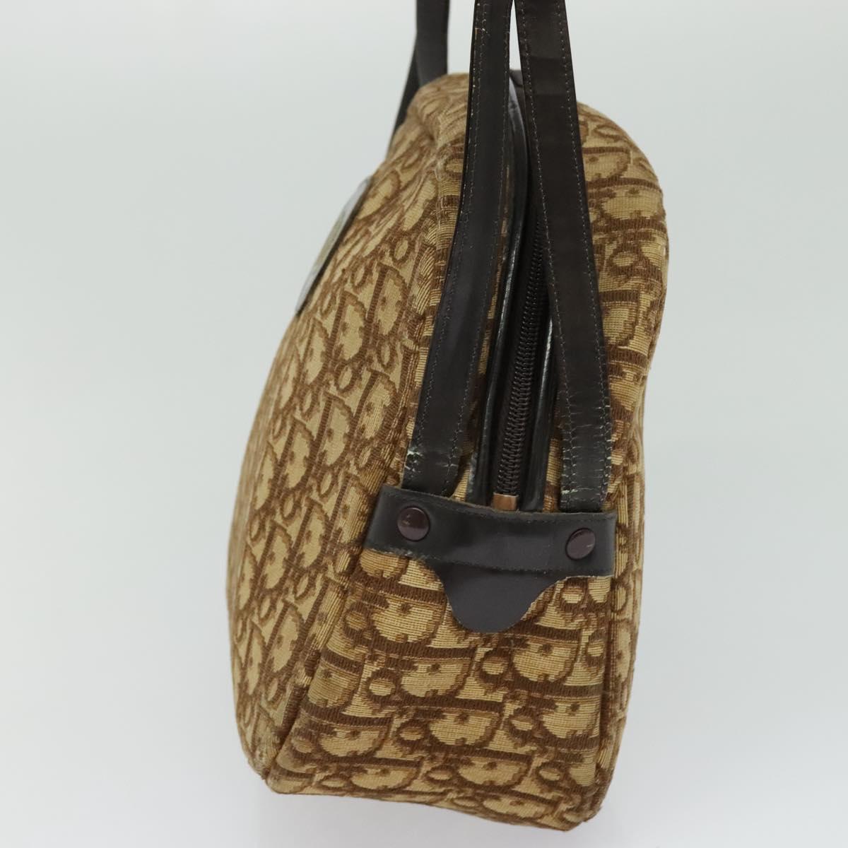 Christian Dior Trotter Canvas Shoulder Bag Brown Auth JB006