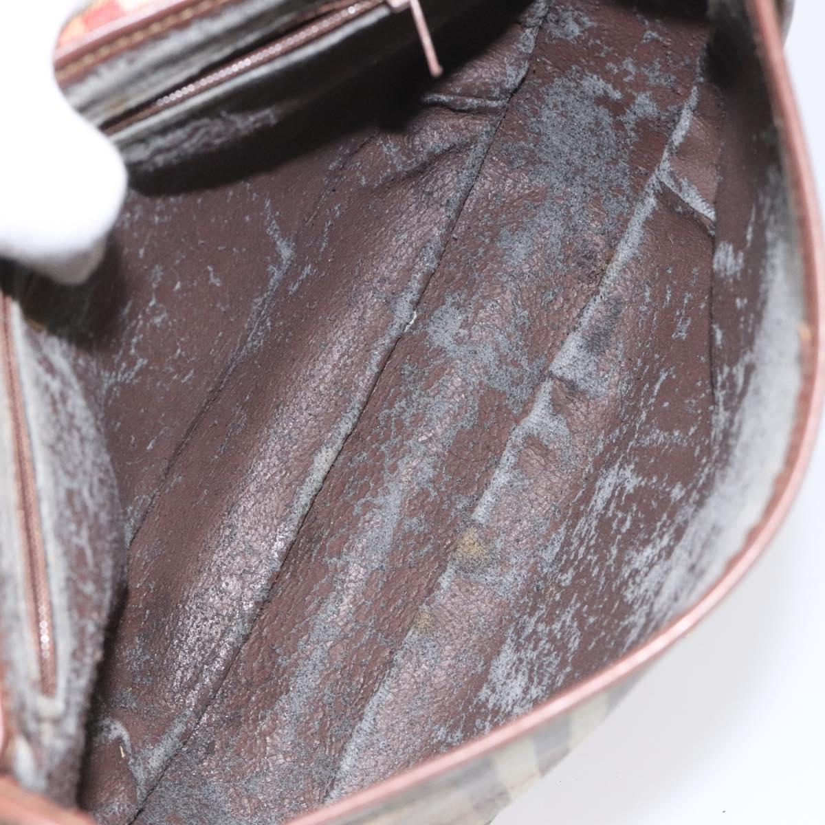 Burberrys Nova Check Shoulder Bag PVC Beige Gold Auth JB025