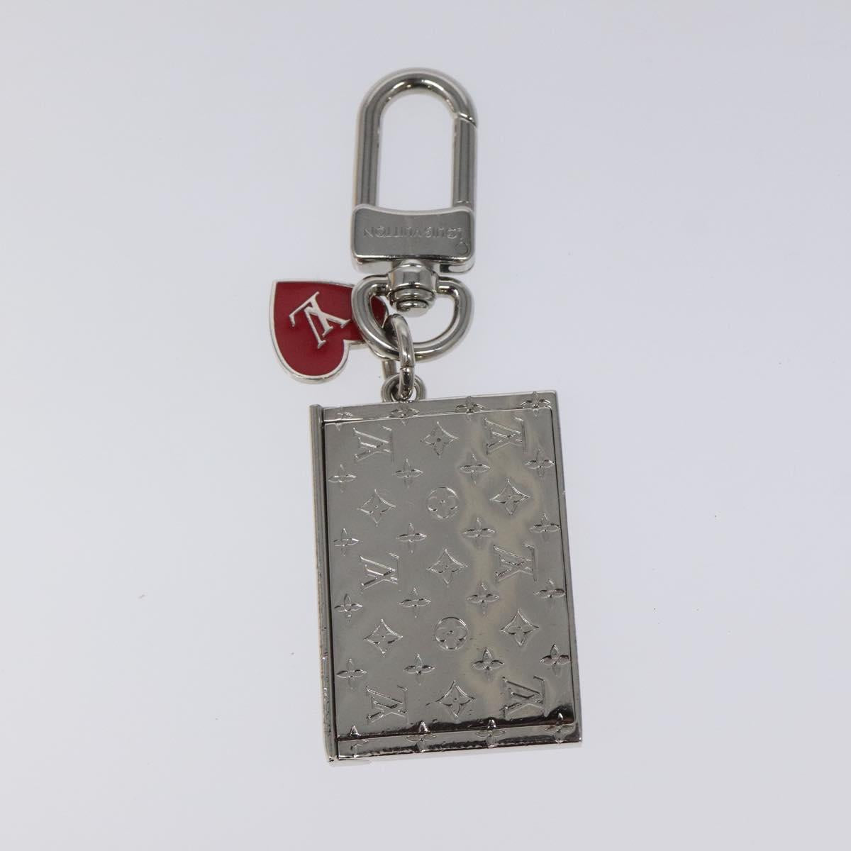 LOUIS VUITTON Monogram LV envelope Key Holder metal Silver M01296 LV Auth JB049