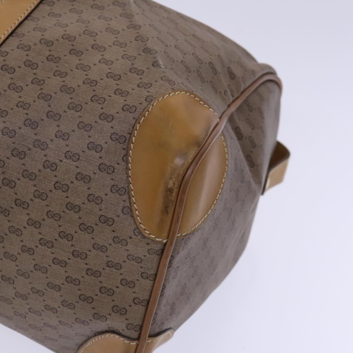 GUCCI Micro GG Supreme Boston Bag PVC Leather Beige 58 012 468 45 Auth JB058