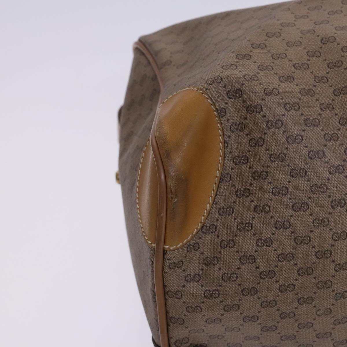 GUCCI Micro GG Supreme Boston Bag PVC Leather Beige 58 012 468 45 Auth JB058