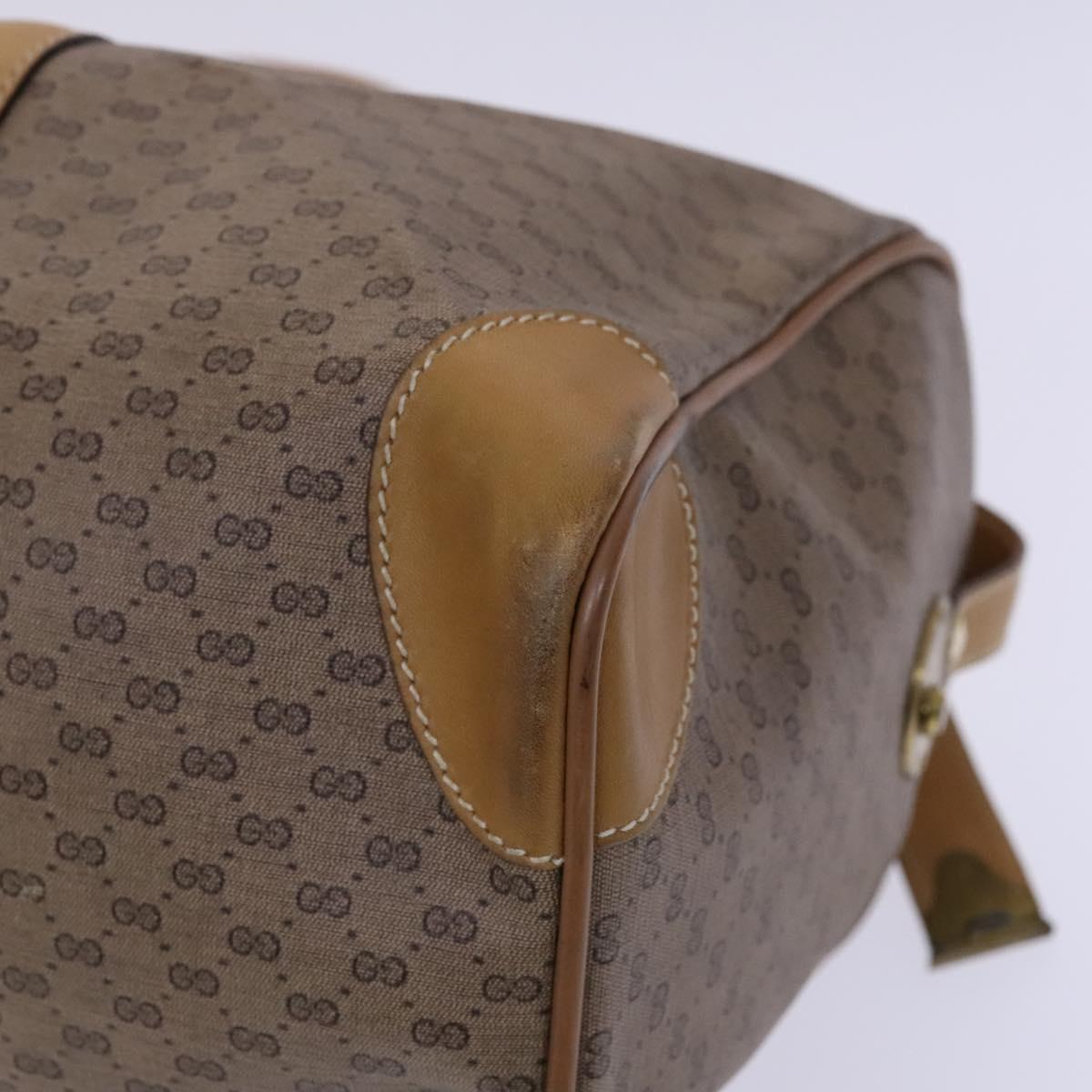 GUCCI Micro GG Supreme Boston Bag PVC Leather Beige 58 012 468 45 Auth JB058