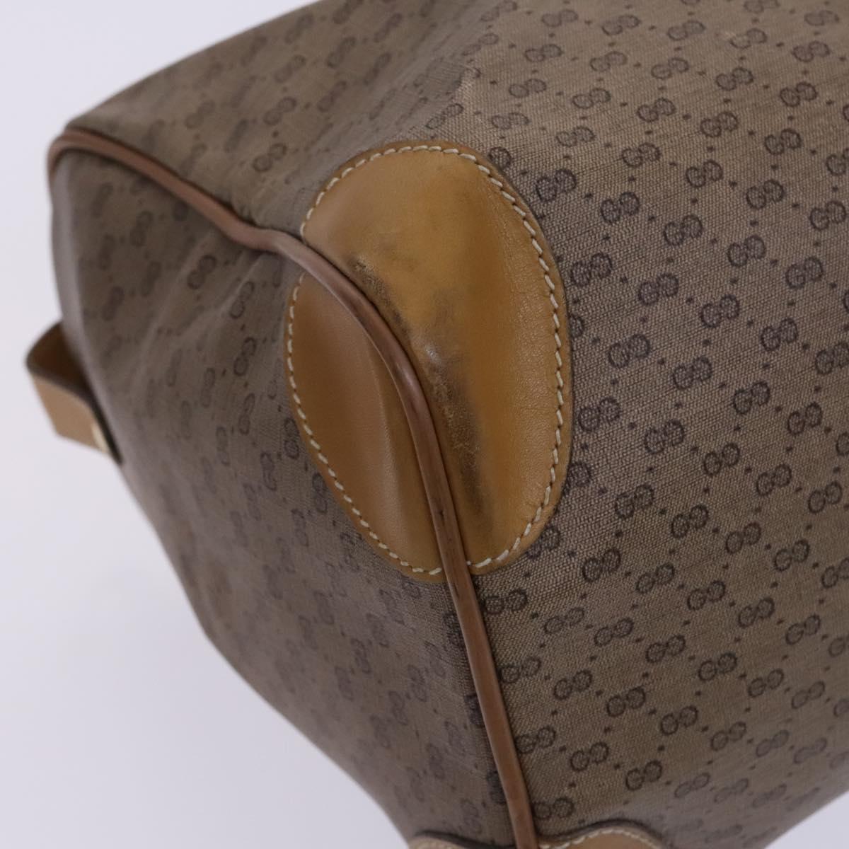 GUCCI Micro GG Supreme Boston Bag PVC Leather Beige 58 012 468 45 Auth JB058