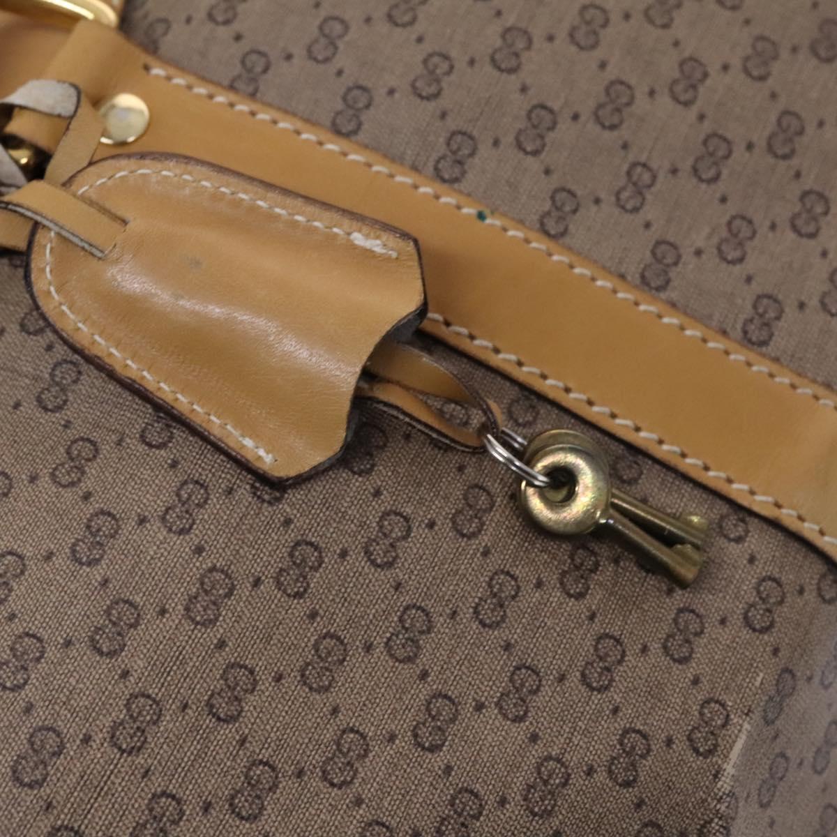 GUCCI Micro GG Supreme Boston Bag PVC Leather Beige 58 012 468 45 Auth JB058