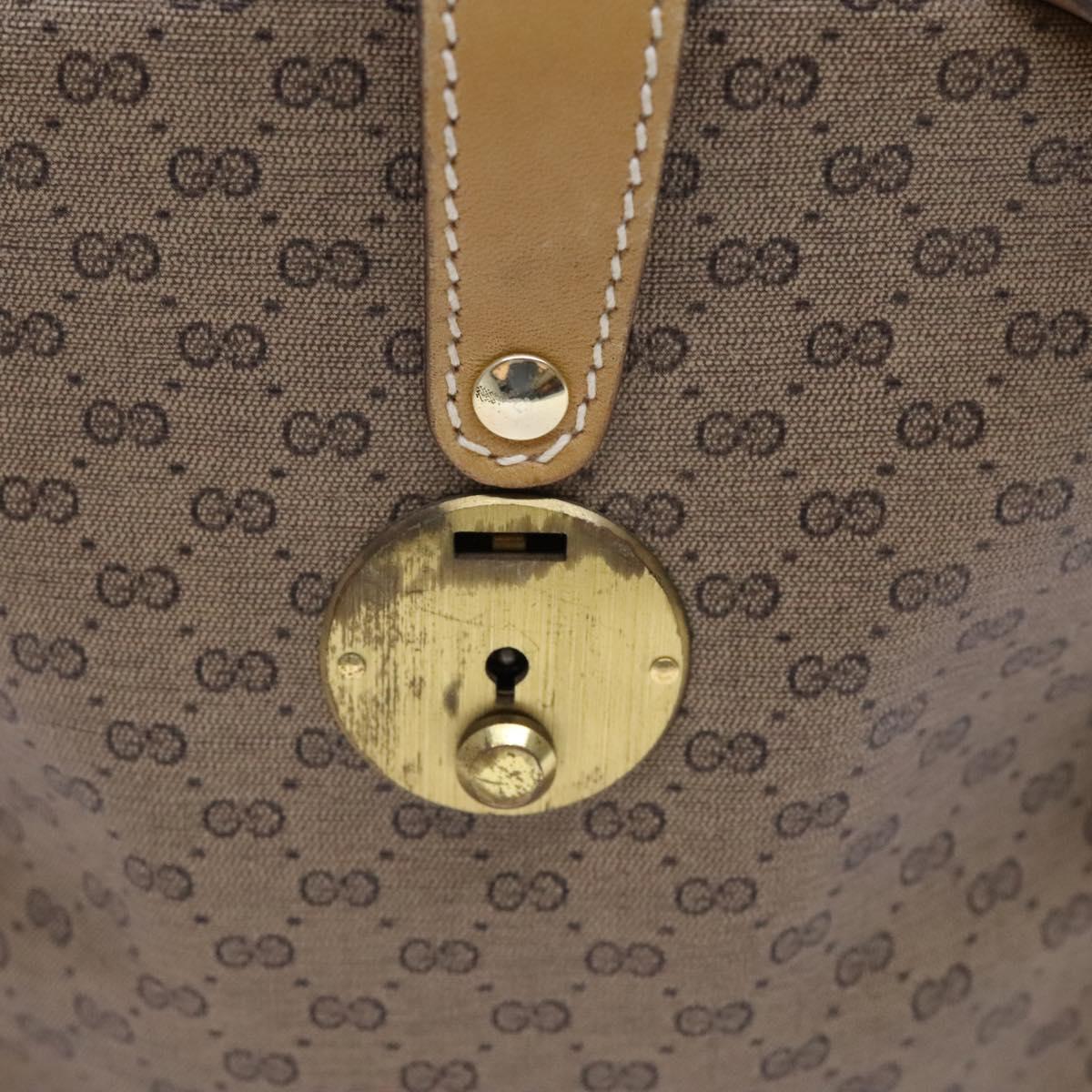 GUCCI Micro GG Supreme Boston Bag PVC Leather Beige 58 012 468 45 Auth JB058