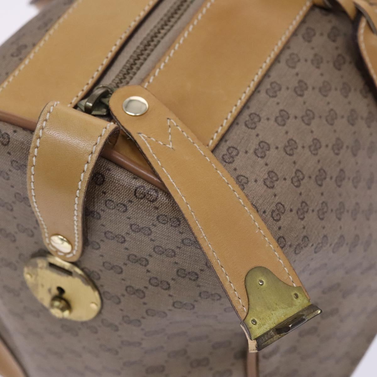 GUCCI Micro GG Supreme Boston Bag PVC Leather Beige 58 012 468 45 Auth JB058