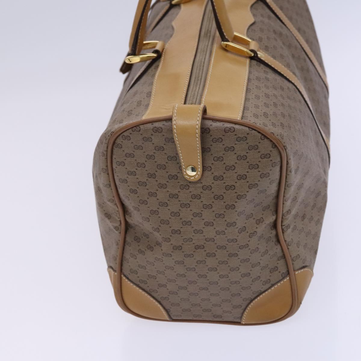 GUCCI Micro GG Supreme Boston Bag PVC Leather Beige 58 012 468 45 Auth JB058