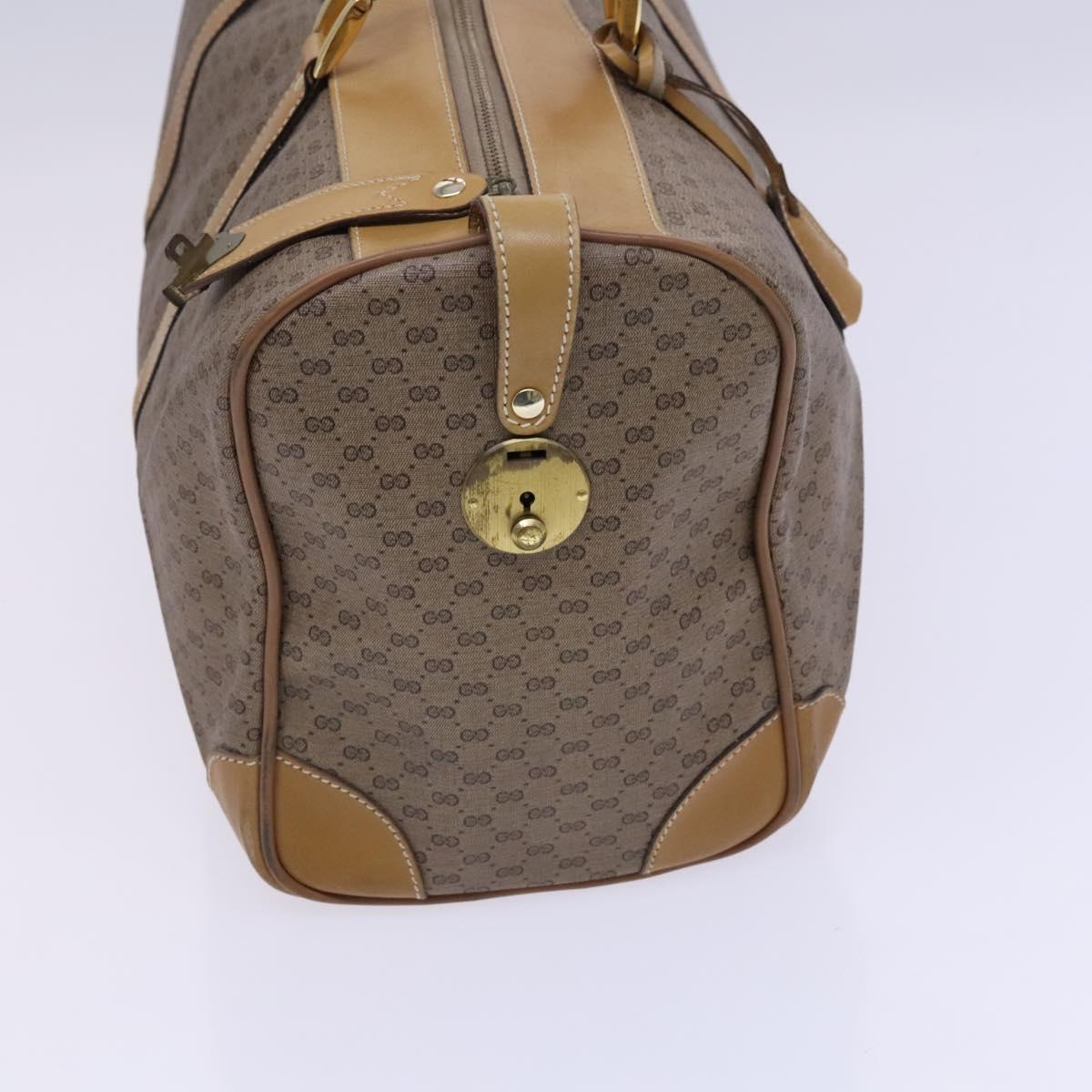 GUCCI Micro GG Supreme Boston Bag PVC Leather Beige 58 012 468 45 Auth JB058