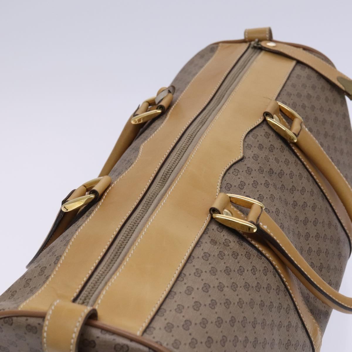 GUCCI Micro GG Supreme Boston Bag PVC Leather Beige 58 012 468 45 Auth JB058