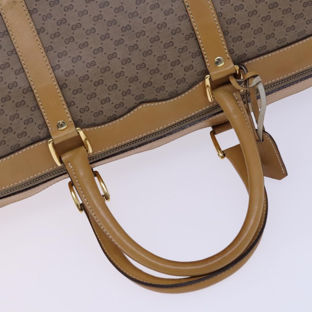 GUCCI Micro GG Supreme Boston Bag PVC Leather Beige 58 012 468 45 Auth JB058