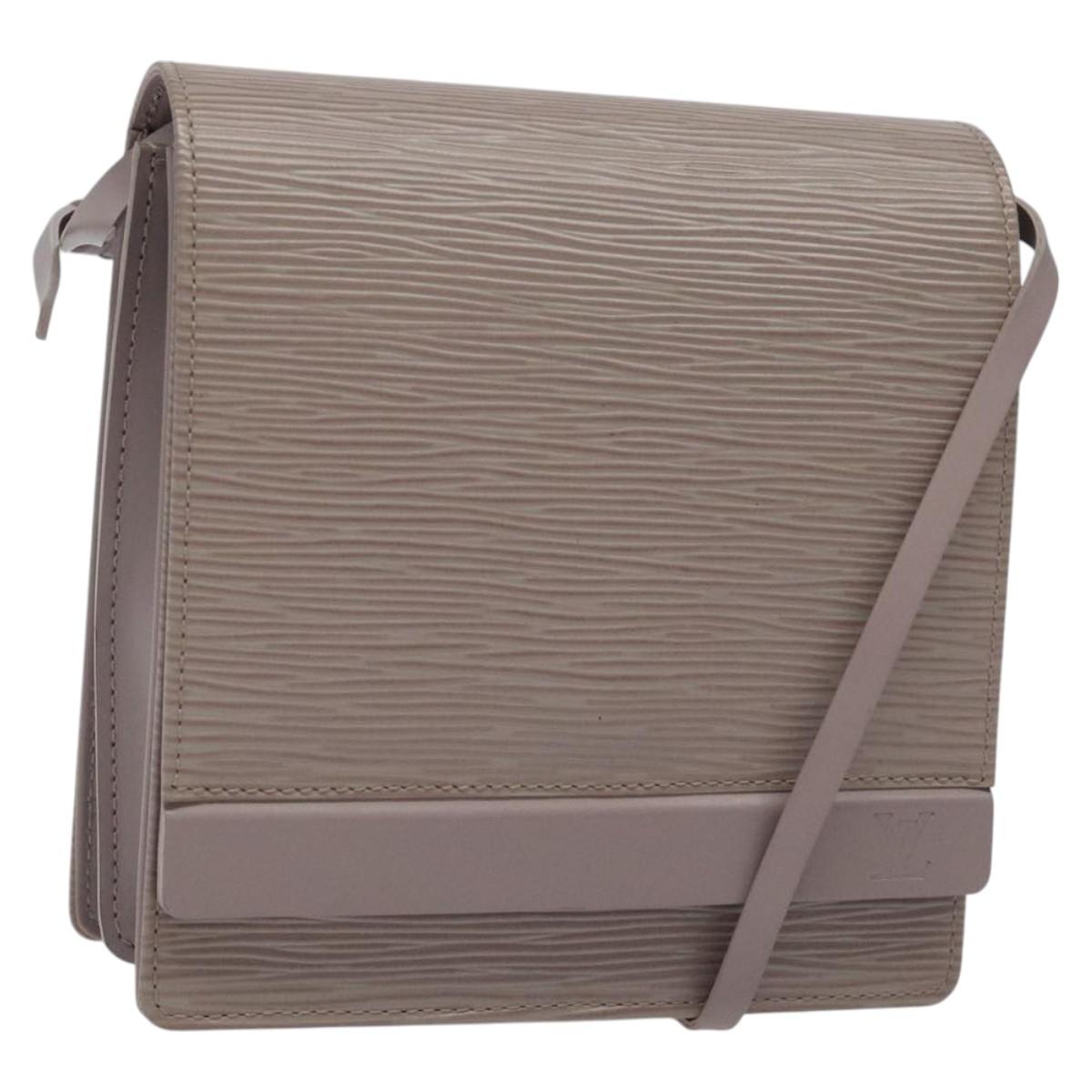 LOUIS VUITTON Epi Biarritz Shoulder Bag Gray pepper M5293C LV Auth JB065V