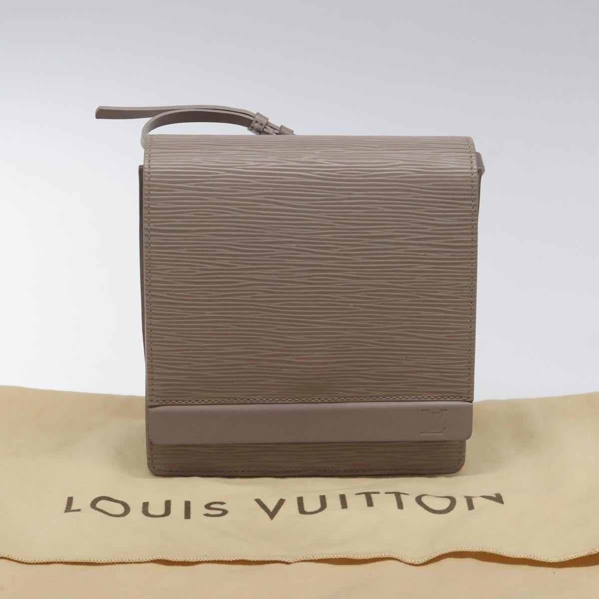 LOUIS VUITTON Epi Biarritz Shoulder Bag Gray pepper M5293C LV Auth JB065V