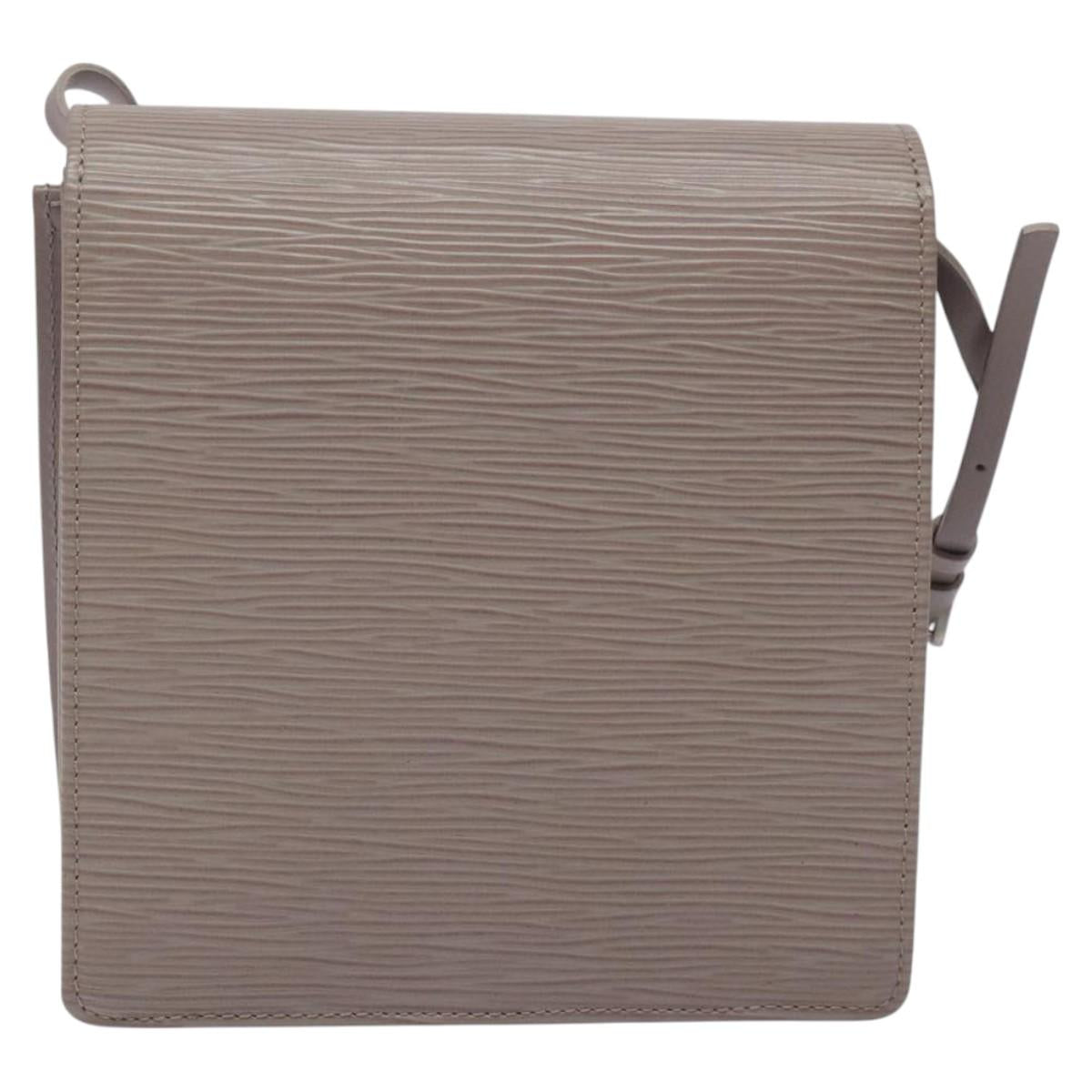 LOUIS VUITTON Epi Biarritz Shoulder Bag Gray pepper M5293C LV Auth JB065V