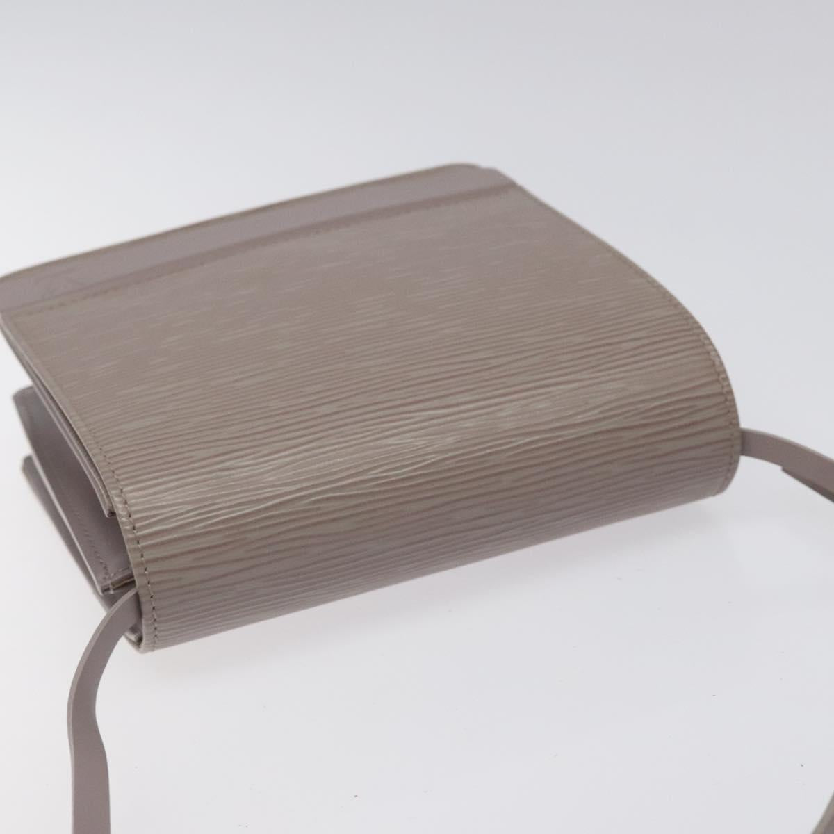 LOUIS VUITTON Epi Biarritz Shoulder Bag Gray pepper M5293C LV Auth JB065V