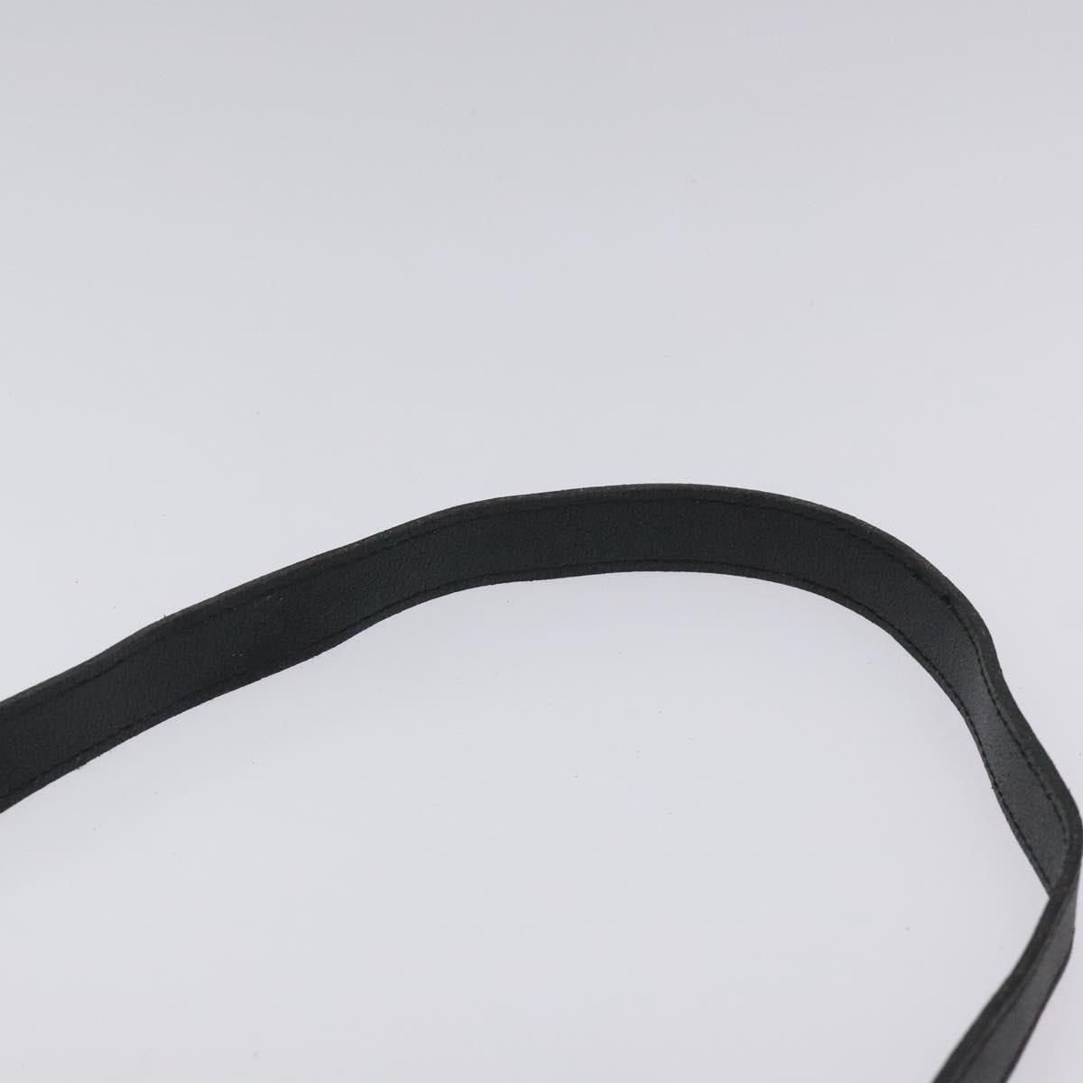 Burberrys Shoulder Bag Canvas Leather Navy Gold Auth JB067