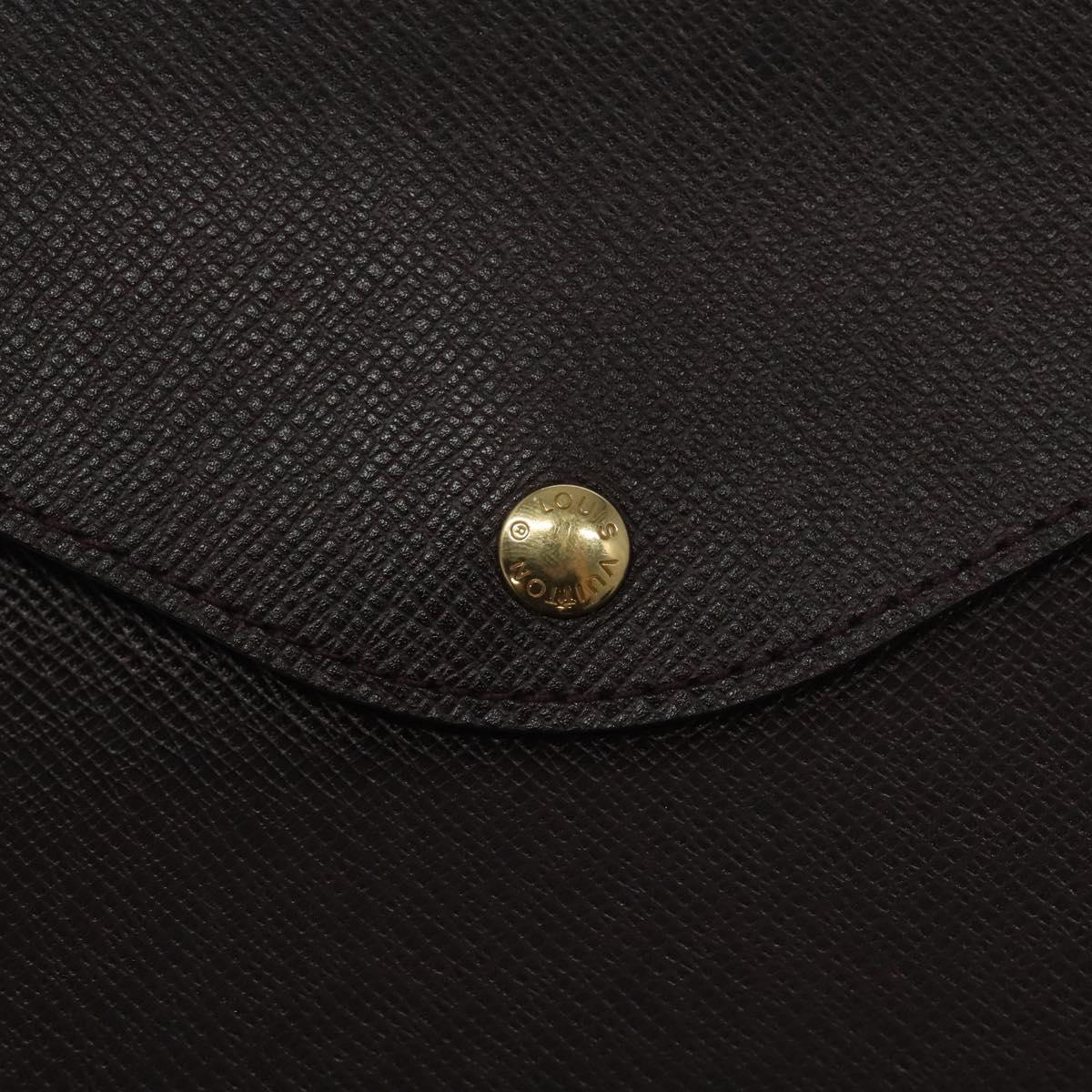 LOUIS VUITTON Taiga Document Case Clutch Bag Acajou M99087 LV Auth JB083