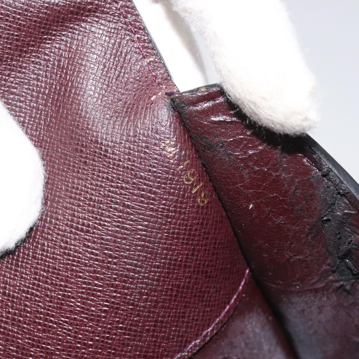 LOUIS VUITTON Taiga Document Case Clutch Bag Acajou M99087 LV Auth JB083