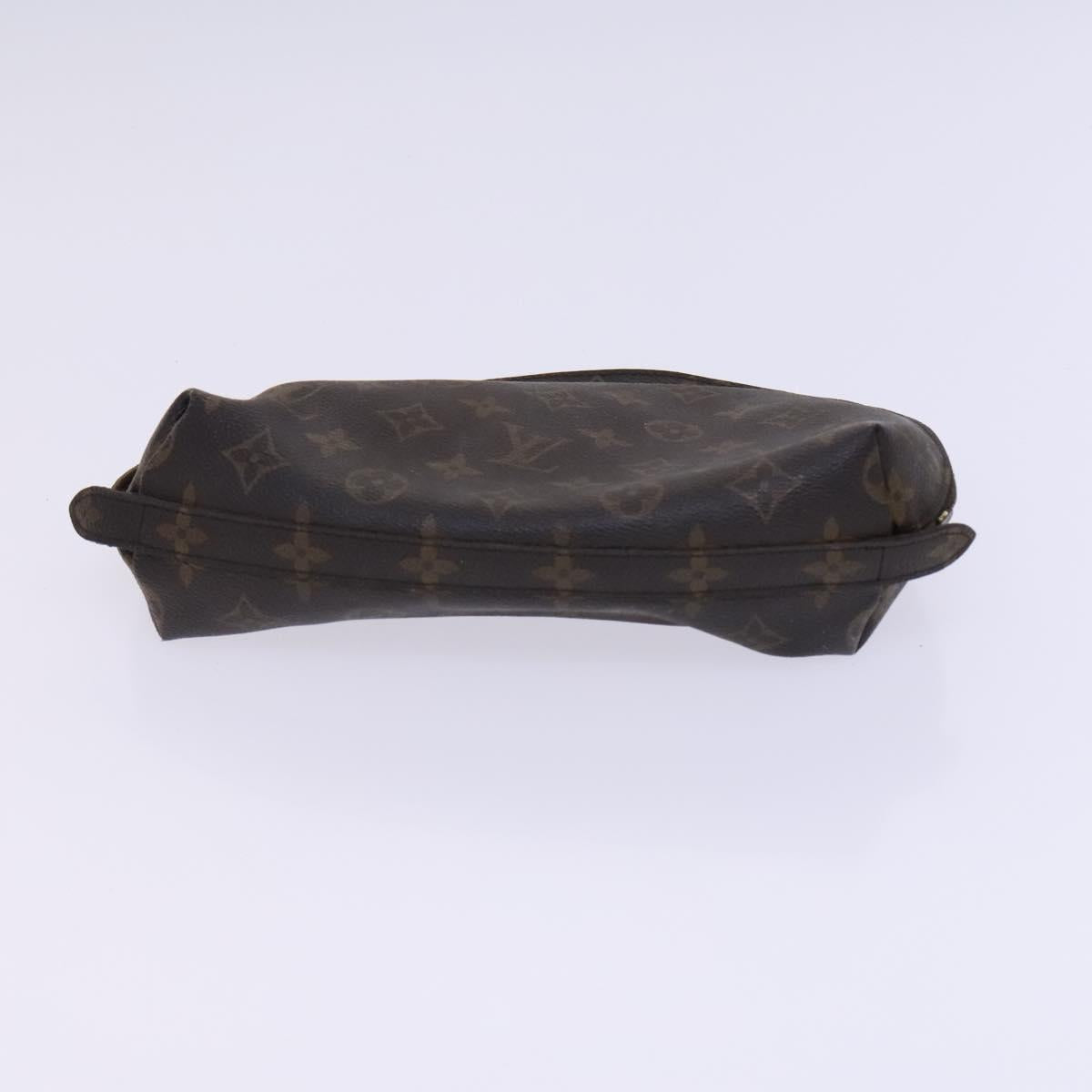 LOUIS VUITTON Monogram Trousse Demi Ronde Cosmetic Pouch M47520 LV Auth JB085